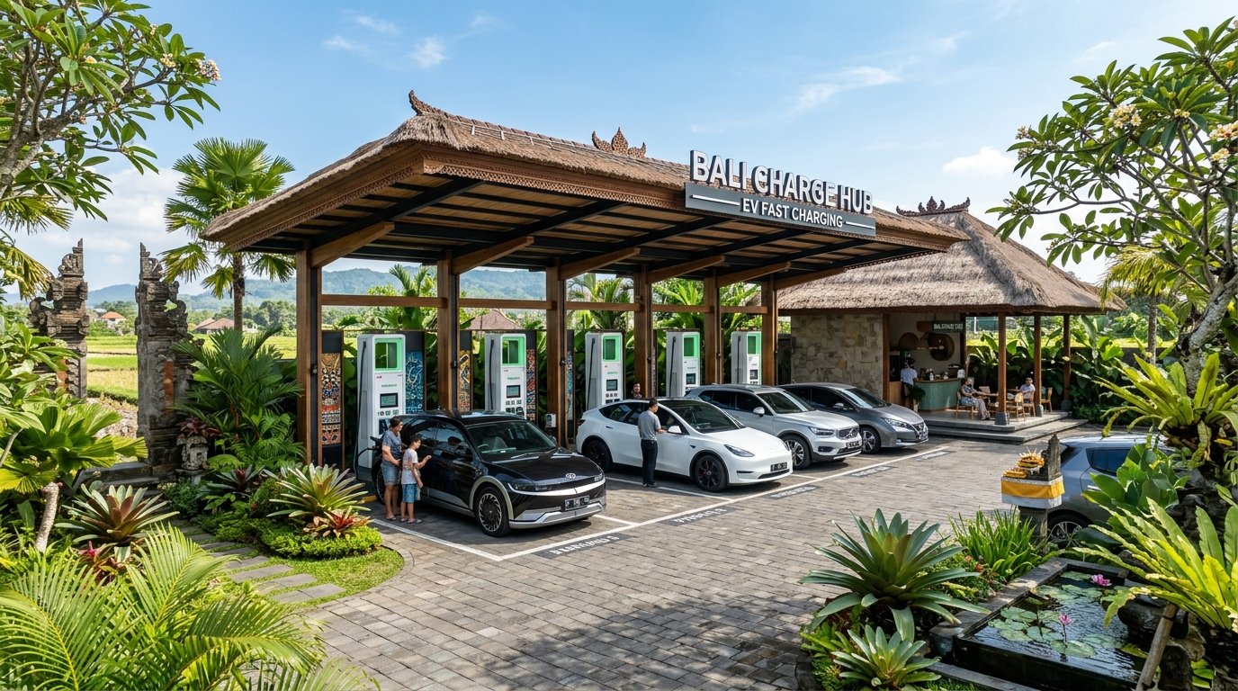 Panduan SPKLU Bali: Titik Pengisian Wisata Denpasar, Kuta, Seminyak, Sanur, Ubud, dan Nusa Dua